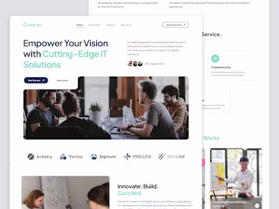 Software Agency Landing Page