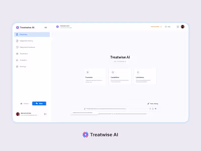 Medical AI Interface for Treatwise AI