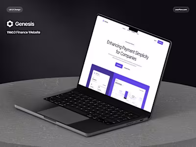 Genesis - Web3 & SaaS Website