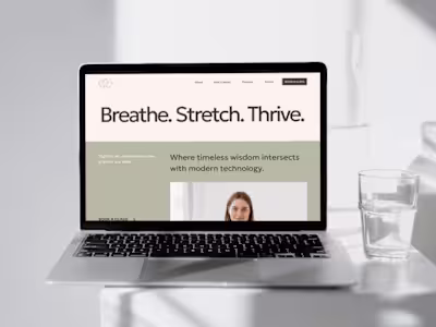 Design&Web Development |Landing page |Yoga online