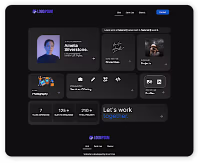 Trendy one-page WordPress website portfolio | WordPress website