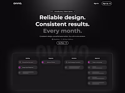 OVVYO: A Landing Page for a Modern Web Design Agency