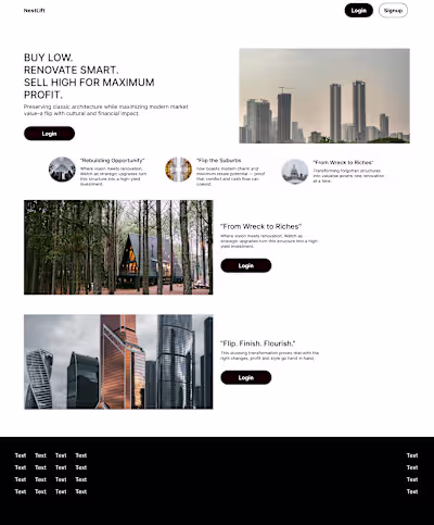 Responsive web Page-Property Flipping