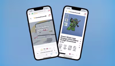 EmbroideryDownload Case Study - Wordpress and Elementor