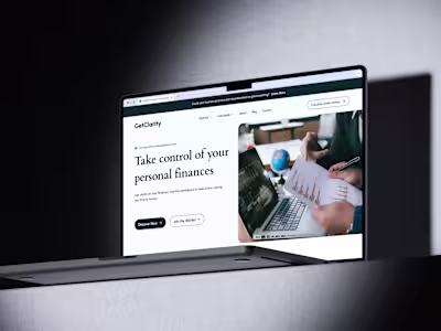 GetClarity - Finance Landing Page