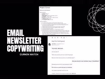 Email Newsletter For Watch Store