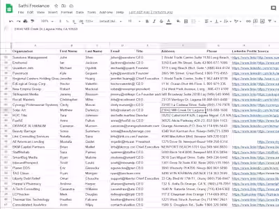 Lead Generation and data entry