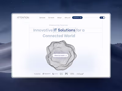 Landing page for an IT company