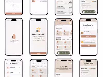 Palmyst | Mobile App on Flutterflow