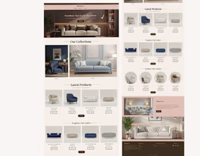 Furniture Shopify Store Setup and Theme Customization