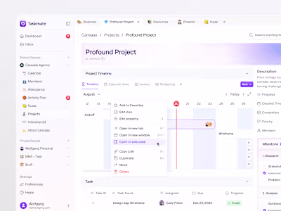 SaaS Productivity Dashboard