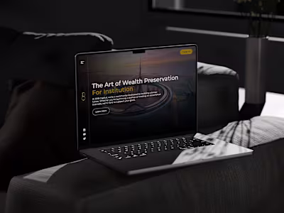 Framer Website Design for Financial Platform