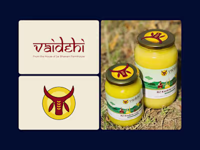 Vaidehi Ghee Brand Identity and Packaging Design
