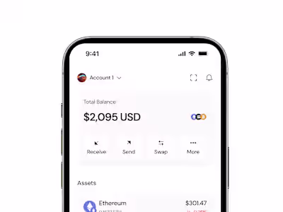 Wallet Home Screen UI