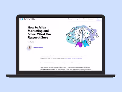 Blog Post | Outfunnel | Marketing and Sales Writing Sample 
