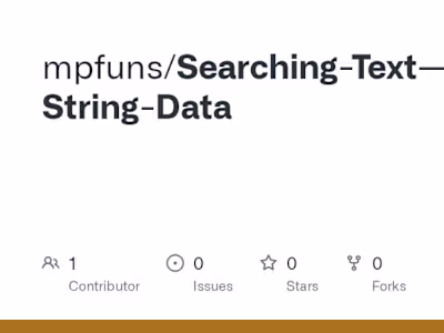 Searching Text & String Data