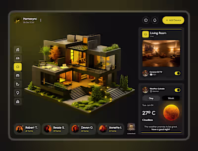 Smart Home Dashboard UI Design