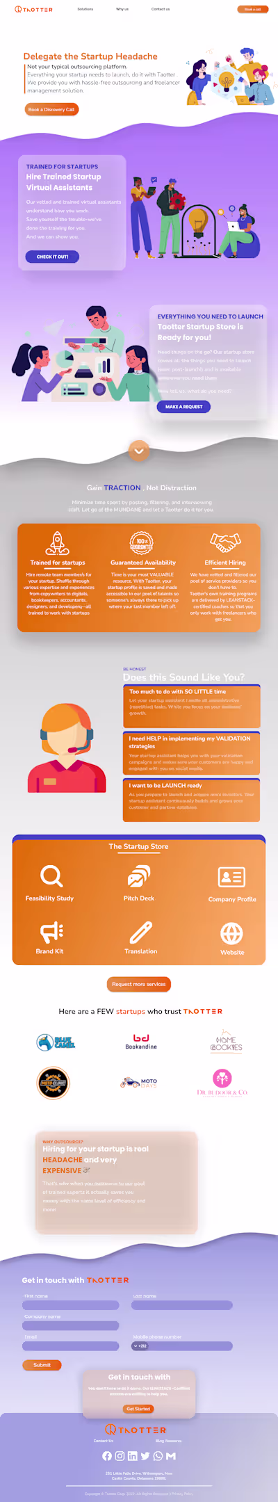 Taotter website design