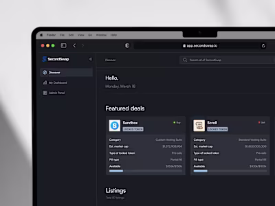 SecondSwap - Token Marketplace