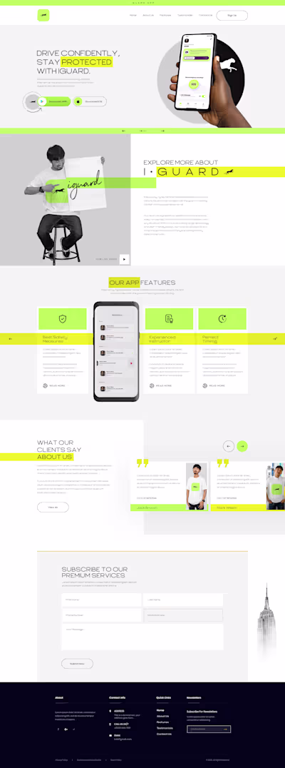 Landing Page Design for a Mobile App
