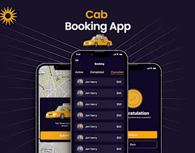 Case Study Cab App | UIUX Design