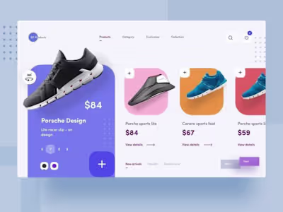 Sports Footwear E-commerce: Modern Product Showcase UI/UX