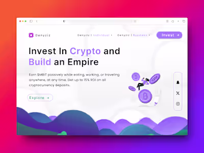 Genyziz Eco-friendly Landing Page Design