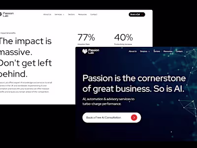Passion Lab - Branding & Webflow Development 