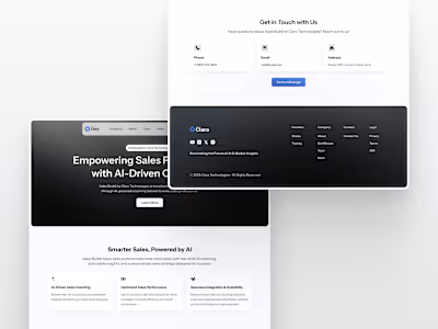 Clara Technologies • A Framer Website Built in One Day