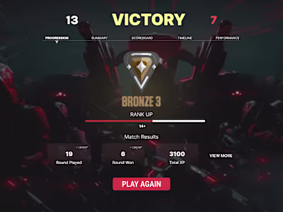 Valorant Progression Screen Redesign - UI UX
