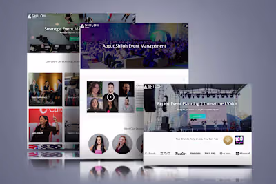 Event planner website design | WordPress website