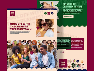 Ice cream website homepage : Behance