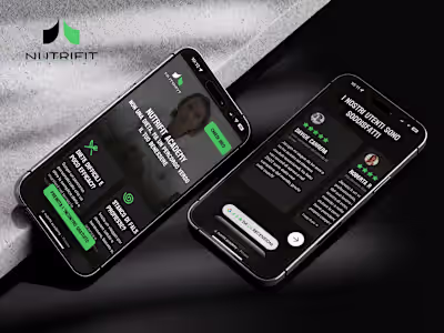Nutrifit Academy, Fitness | UX UI Product Design