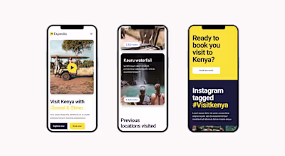 Design an Expedia Kenya microsite