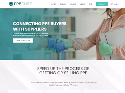 PPE CURE Medical Website (WORDPRESS)