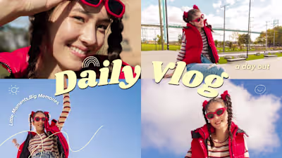 Creative Daily Vlog Thumbnail for YouTube