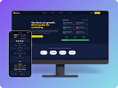Website and Landing Page Design for Digital Marketing Agency