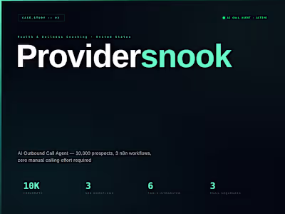 AI Outbound Calling System for Providersnook