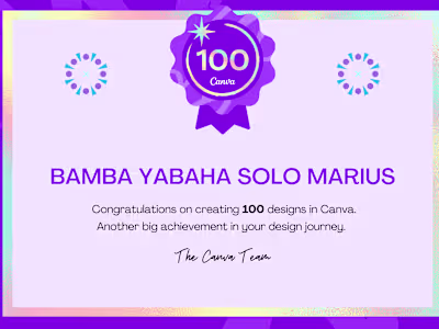 100 Designs Milestone on Canva