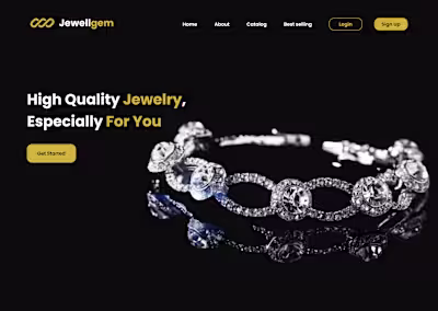 Jewellgem - Home Page Web Design