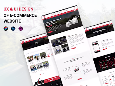 Electric motorcycle | E-commerce Website Design