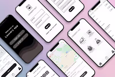 WIREFRAME LAUNDRY APP WORKING PROTOTYPE:: Behance