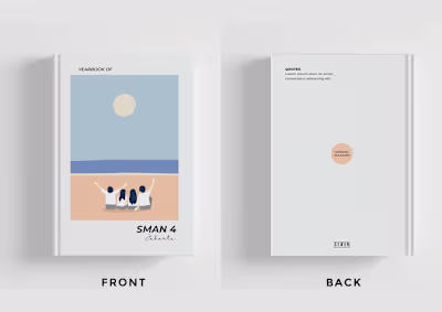 Year book cover design and illustration for EO Seven