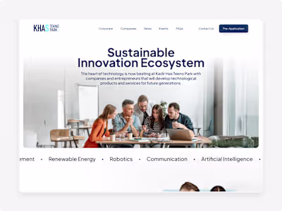 KHAS Teknopark Website Design