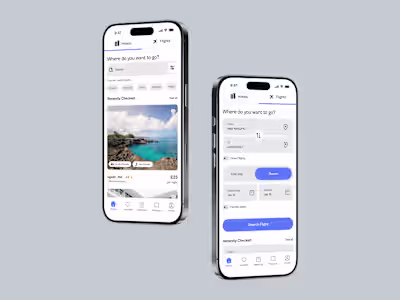 Hotel & Flight Booking App UI Design