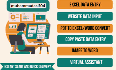 I will do data entry, file conversion, copy-paste, and web scra…