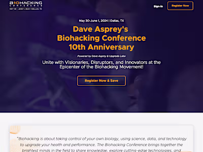 Dave Asprey's 10th Annual Biohacking Conference