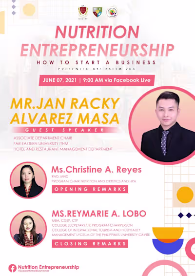 Event poster for Lyceum of the Philippines - Cavite Webinar