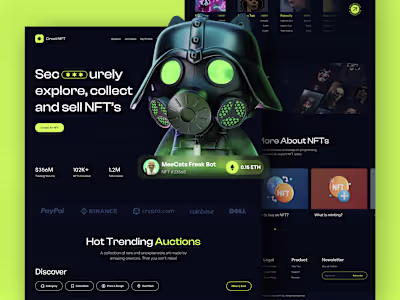 CrestNFT - Landing page ui ux design