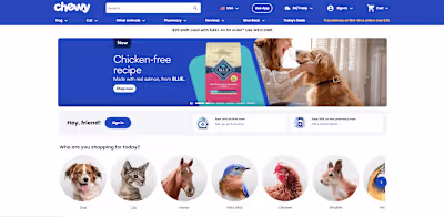 Chewy Pet and Toy Healthcare | React.js | AI Integration